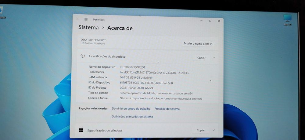 HP Pavilion 15-bc000np intel core i7