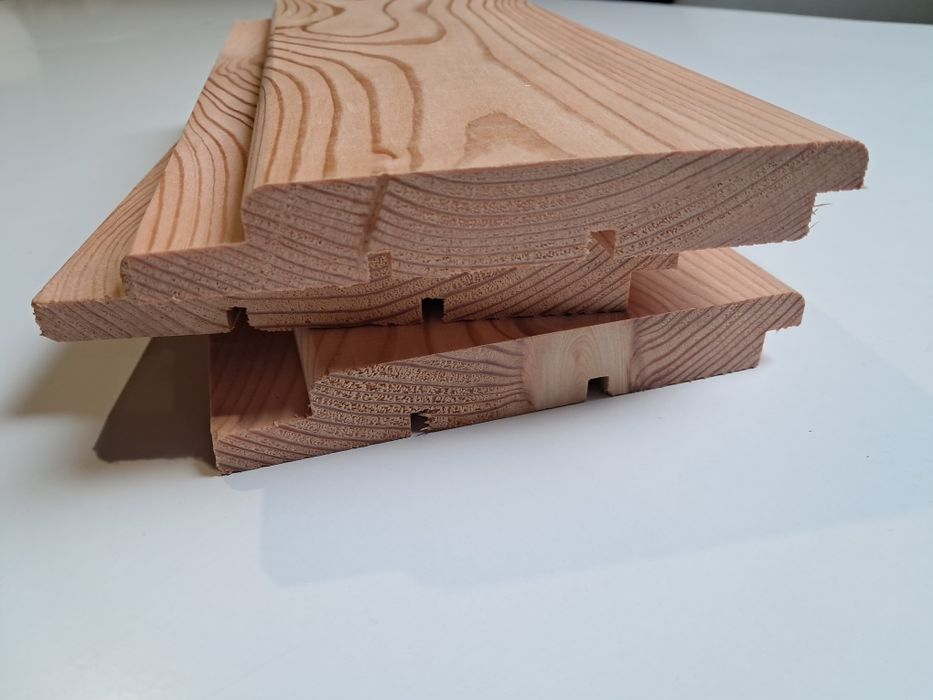 Elewacja drewniana Modrzewiowa na zakładkę 21 x 140mm