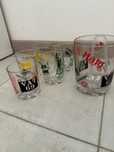 Conjunto 5 copos de Whisky VAT 69 com recipiente para gelo e pinça