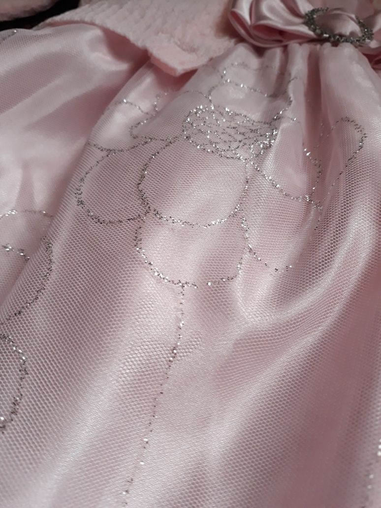 Sukienka elegancka NOWA 2l, 92 różowa, okolicznościowa, wesele