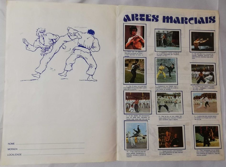 Caderneta Artes Marciais (Completa)