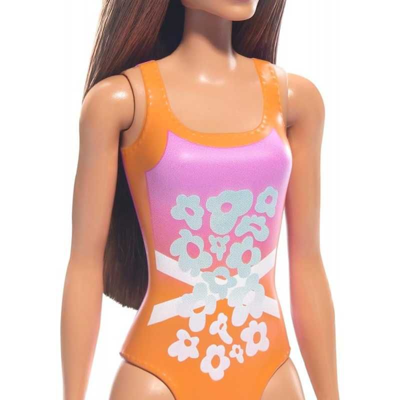 Lalka plażowa Mattel HXX50 Barbie w stroju kąpielowym