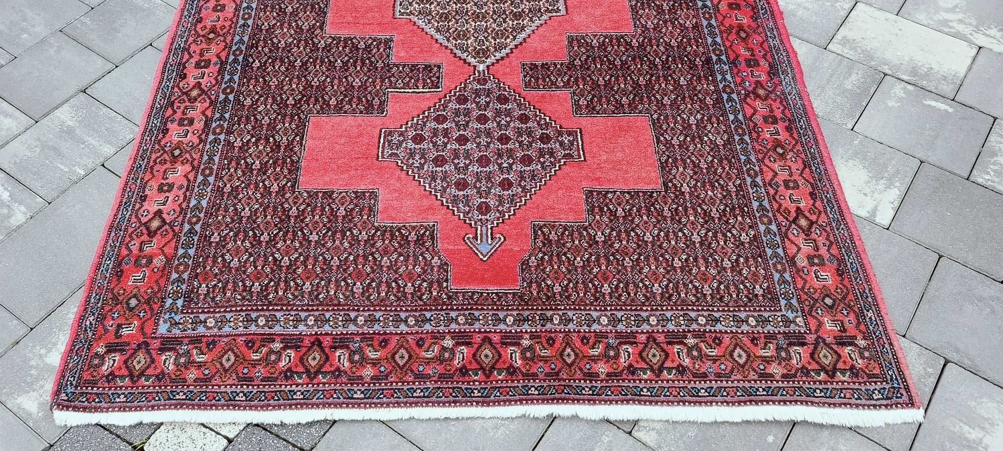 Senneh ręcznie tkany dywan wełniany Iran 186 x 125 cm wełna