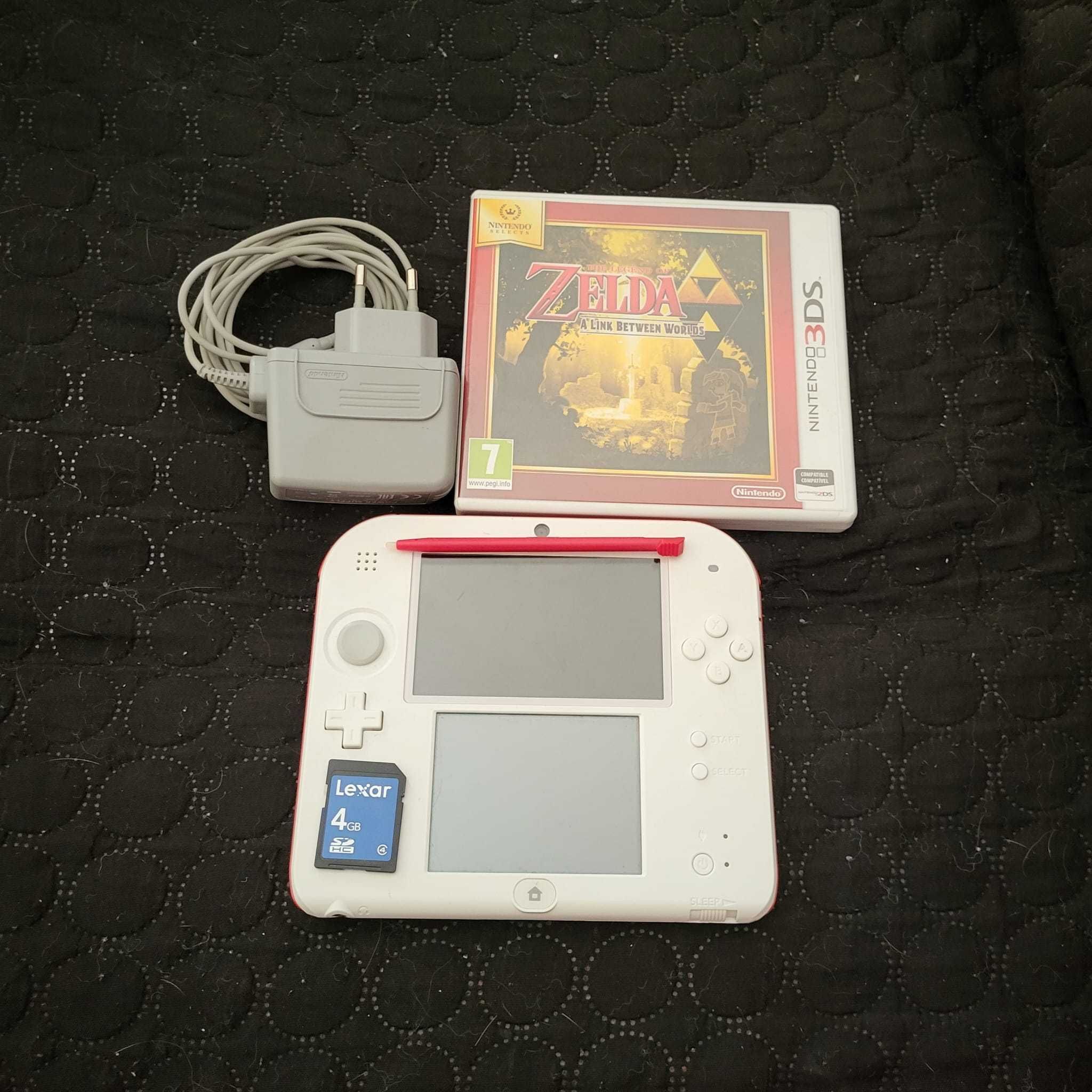 Nintendo 2DS + Carregador + jogos