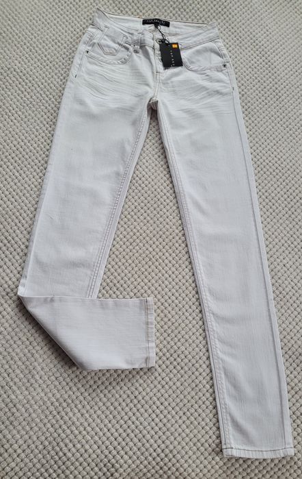 Nowe spodnie jeansy dżinsy damskie z wysokim stanem 99% bawełna XS