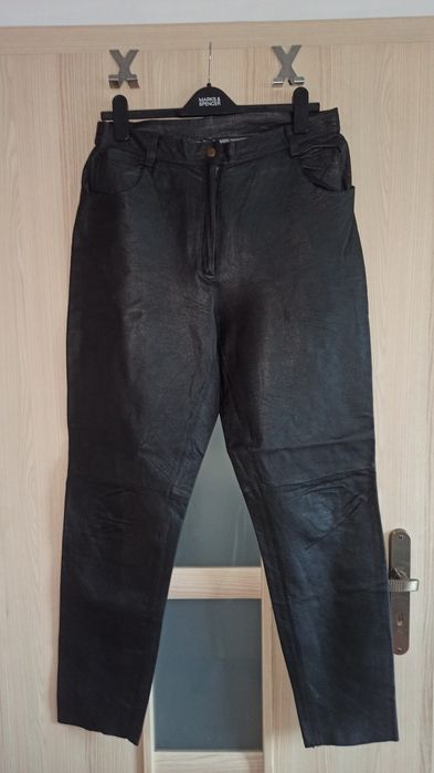 Spodnie damskie skórzane, rozmiar 50