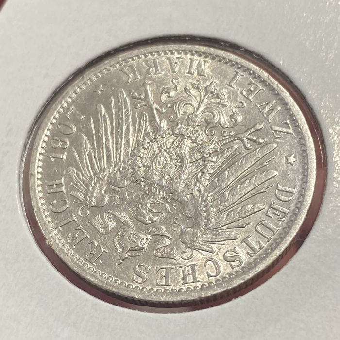 2 марки 1907 года. Вильгельм II Пруссия