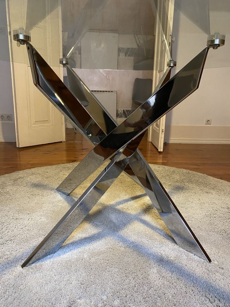 Mesa de vidro jantar seis lugares