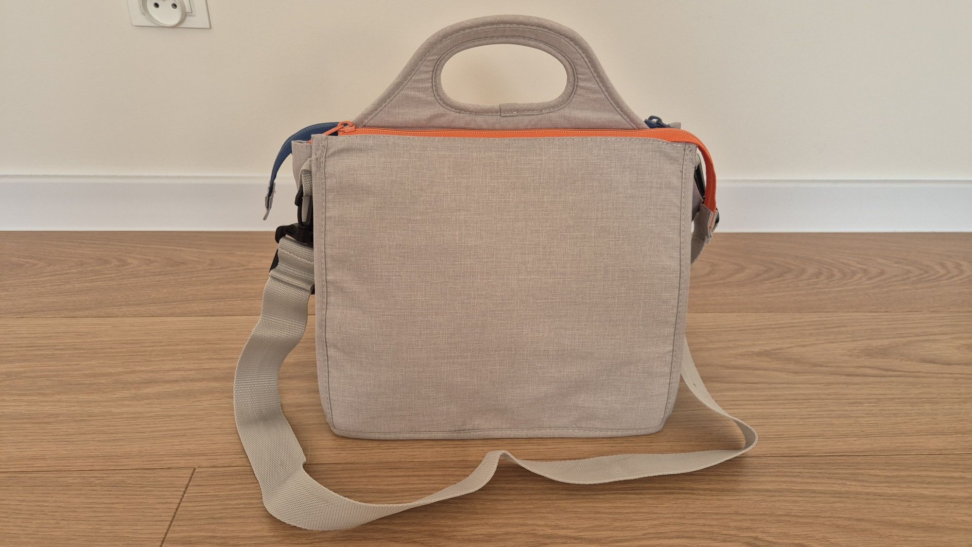 Torba organizer dla mamy i dziecka, szara_Domland IKEA_30x24x25 cm