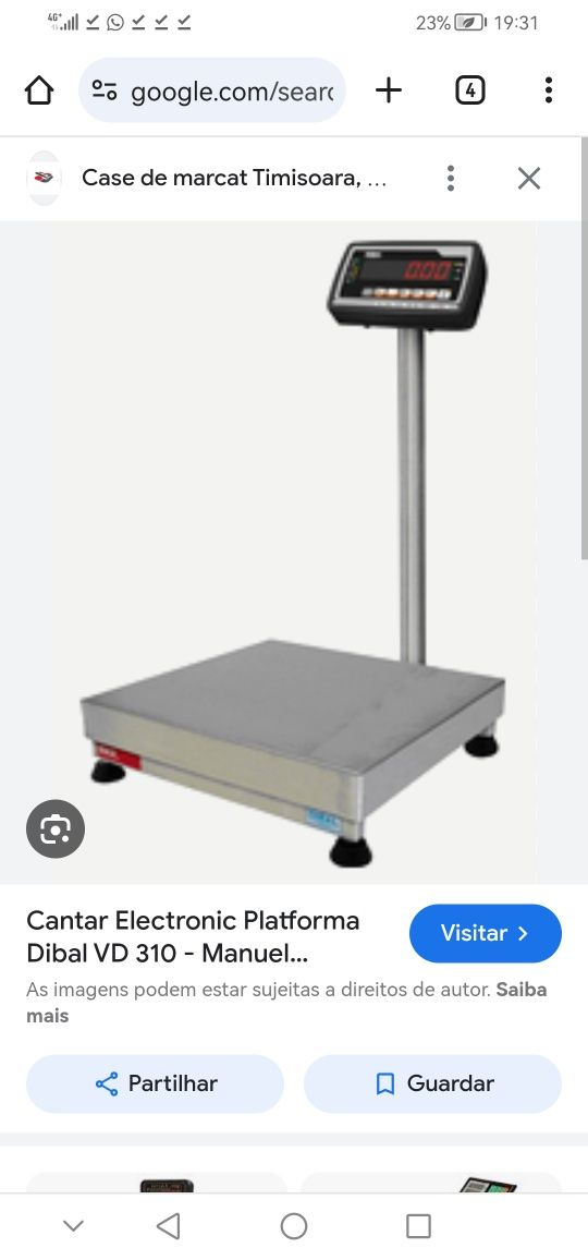 Balança de plataforma 600 kg