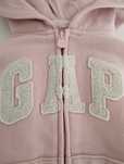 Ciepła bluza Gap 92 98 różowa z kapturem rozpinana