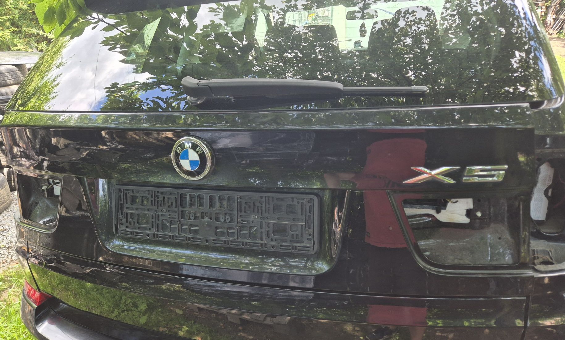 Bmw x5 e70  klapa tylna szyba kolor 475 black sapphire metallic