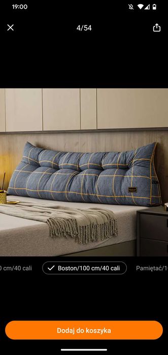 Poduszka zagłówka, oparcie 100 cm