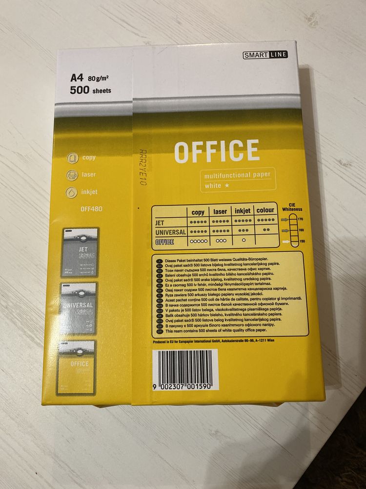 Papier biurowy A4 80g/m2 ryza 500 szt. (30zł)