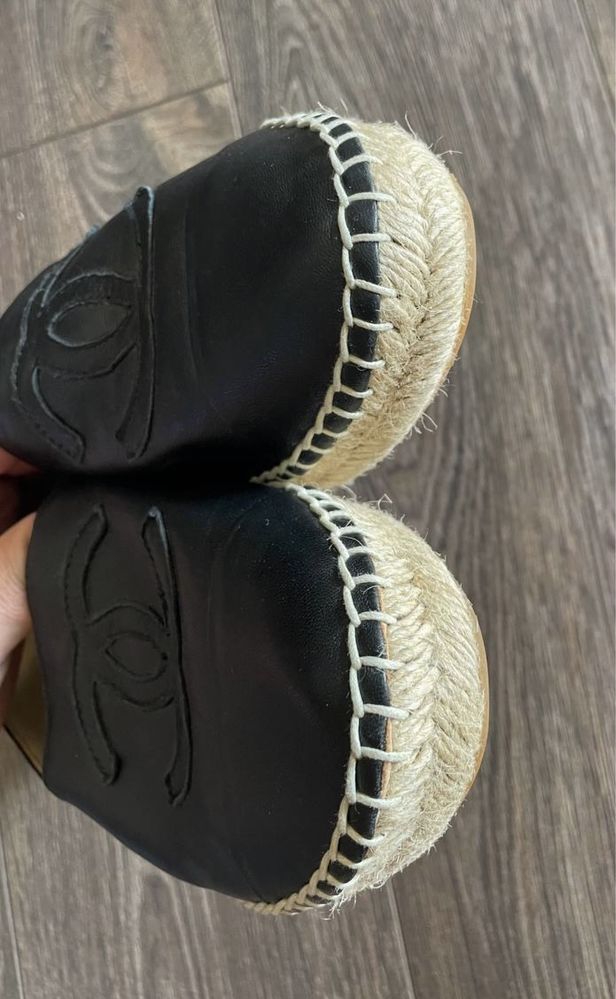 Chanel кожаные эспадрильи оригинал