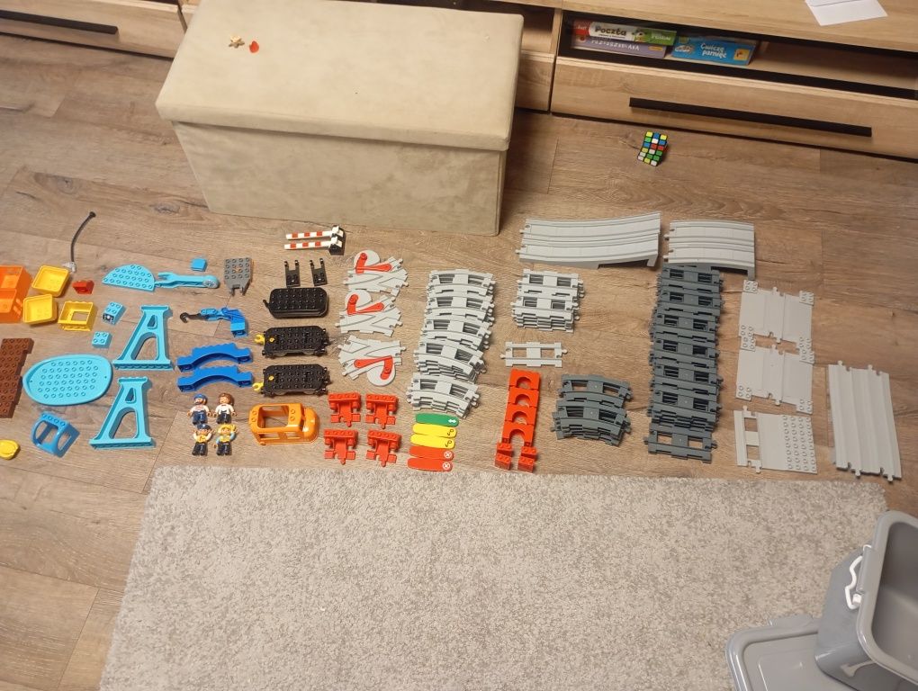 LEGO Duplo Pociąg parowy tory most 10875,10882,10872