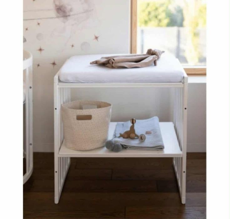 Łóżeczko WALDIN 7W1 owalne białe