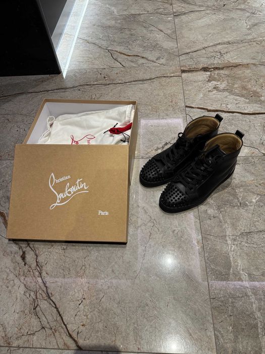 Obuwie Męskie Christian Louboutin Lou Spikes Flat Sneakers Oryginał 45