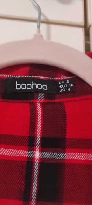 Сукня рубашка в клітинку boohoo