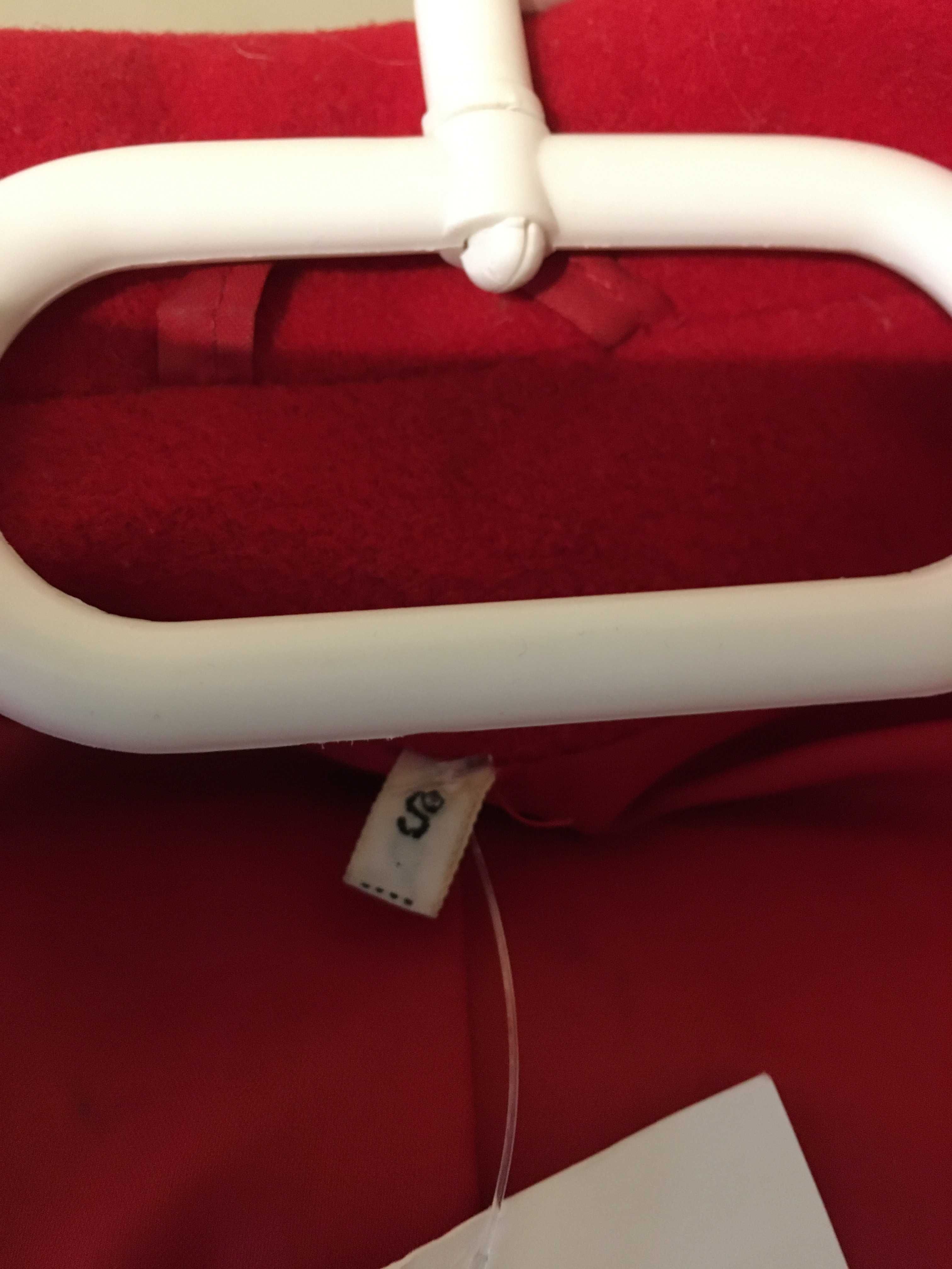Płaszcz czerwony nowy House of Fraser 70% Virgin Wool,20% kaszmir M/L