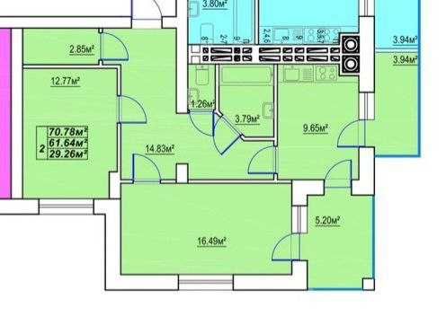 Продаж 2-кімнатної квартири в ЖК “Сафрон”, на вул. Карпенка-Карого