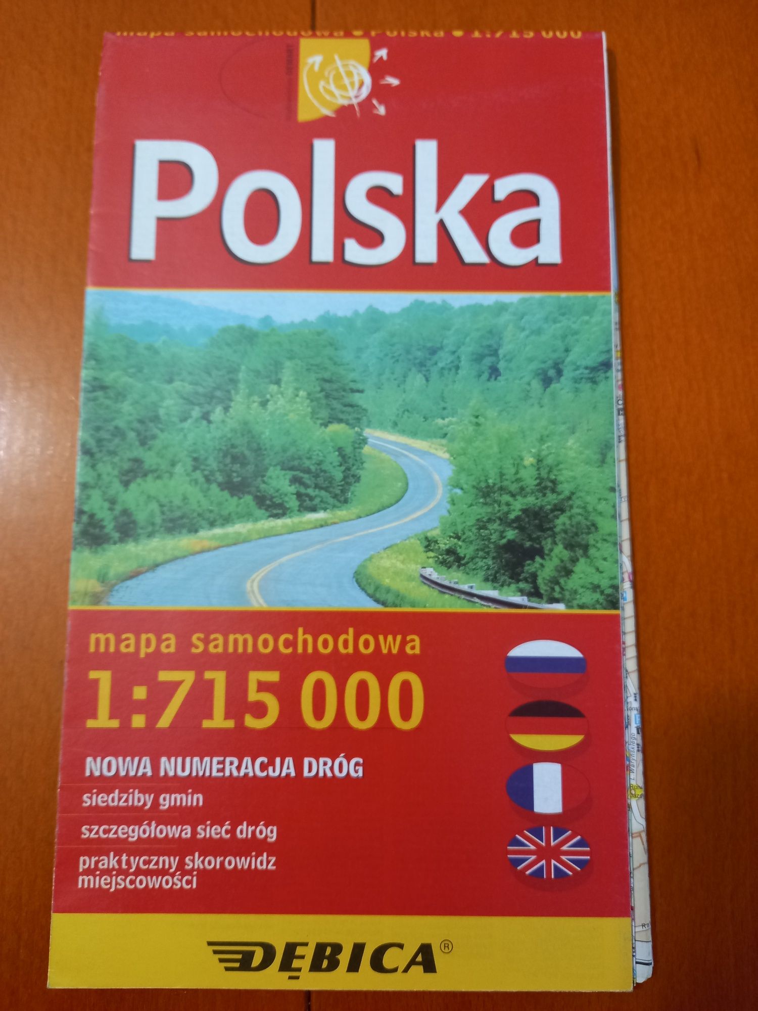 Mapa Samochodowa Polska 2001rok