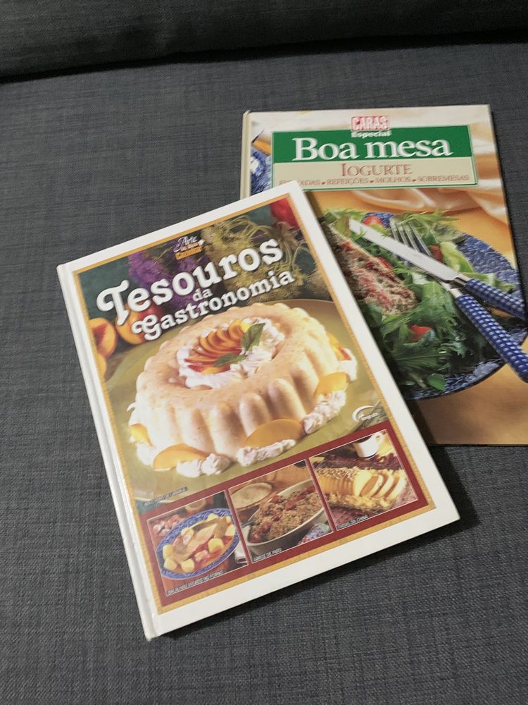 Conjunto de dois livros de culinaria