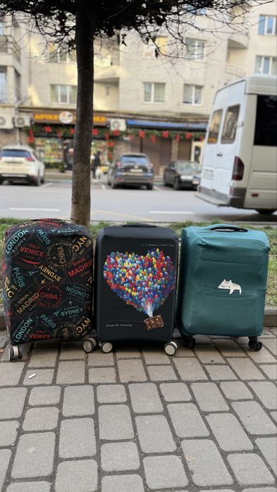 Чохол на валізу з принтом  Захисний чохол для чемодана