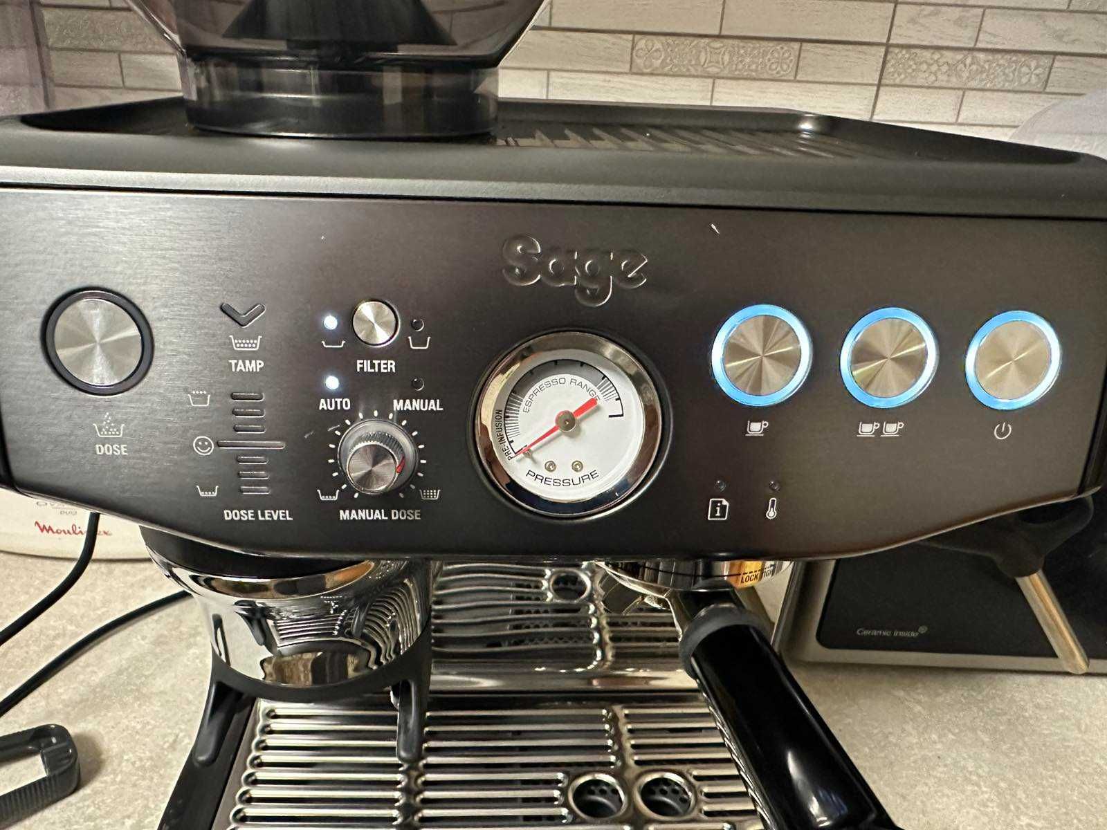 Ріжкова кавоварка еспресо Sage Barista Express SES875BSS НОВА