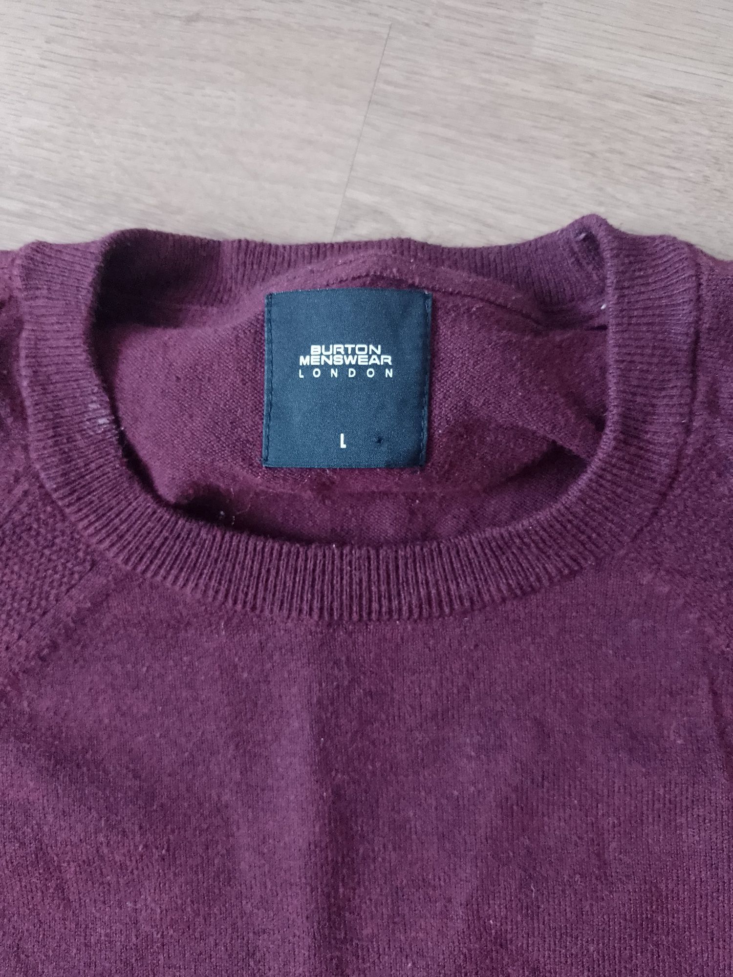 Bordowy sweter Burton Menswear L