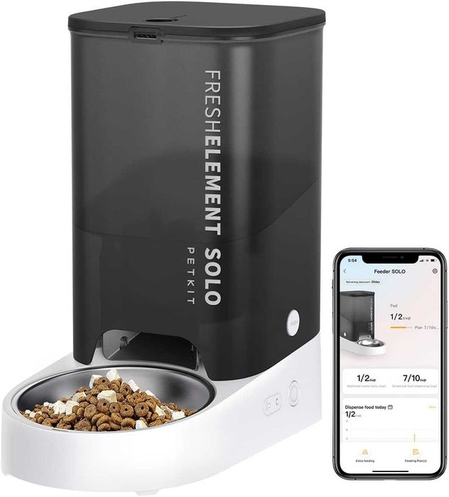 PETKIT Automatyczny Dozownik Karmy dla Kotów i Psów, 2.4G WiFi, 3L