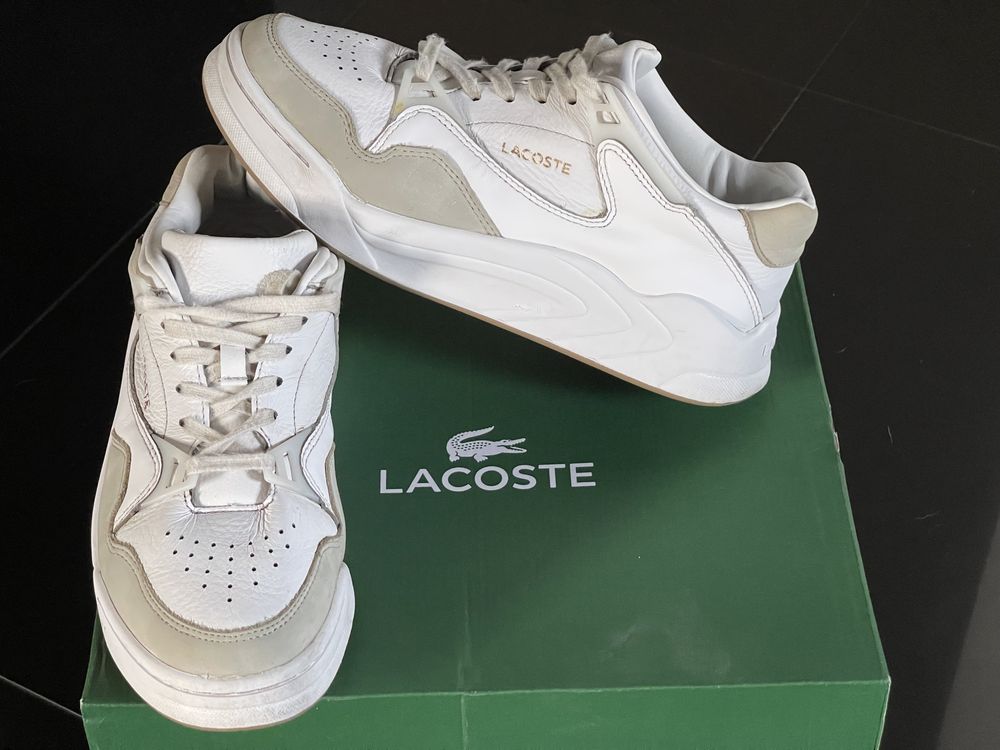 Buty Lacoste Court Slam 319 skóra naturalna r. 39,5 sneakers białe