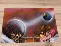 Obraz Miasto w Chmurach - Spray