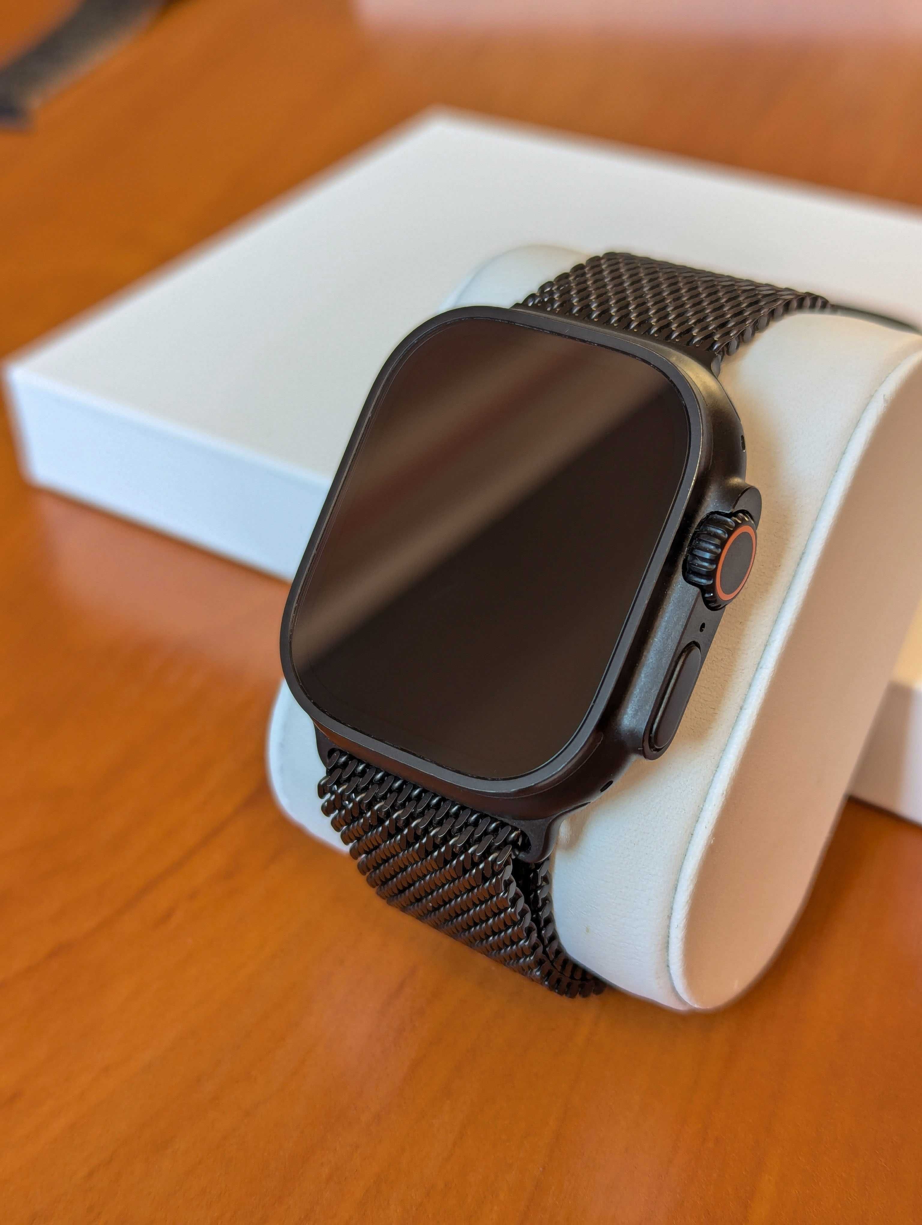 ‼️Apple Watch Ultra 2 Black Titan + Black Titanium Milanese Loop!
