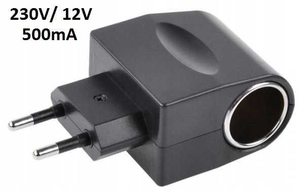 PRZEJŚCIÓWKA ADAPTER AC 230V - GNIAZDO Zapalniczki DC 12V Przetwornica