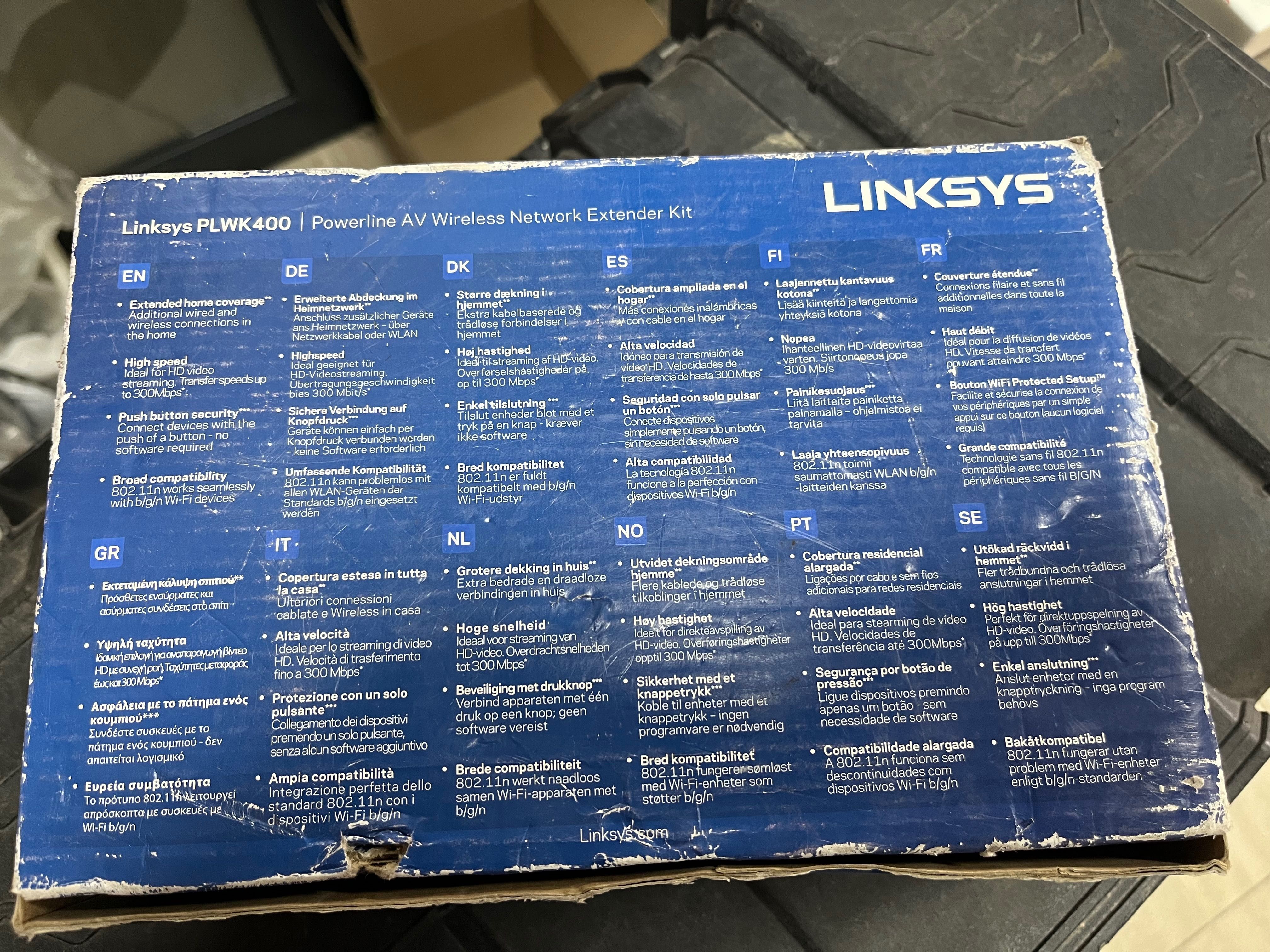 Linksys PLWK400-EU Powerline AV Adapter Kit набор