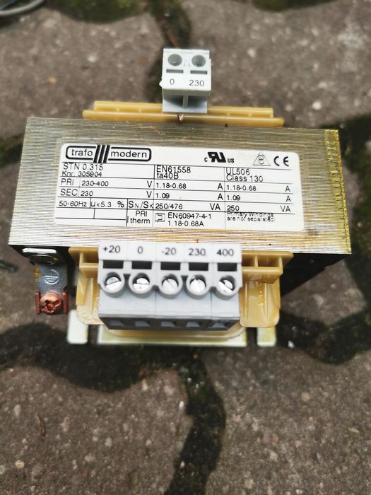 Transformator trafo modern 230 - 400 V
