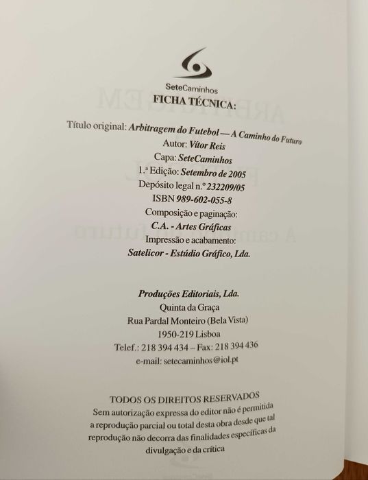 A Arbitragem do Futebol - Vítor Reis (portes incluídos)