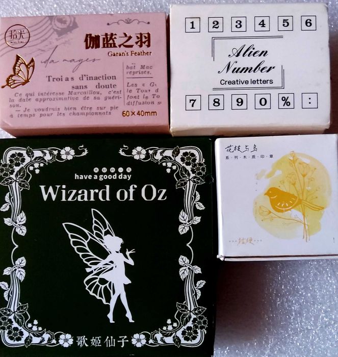 Zestaw stempli drewnianych Scrapbooking