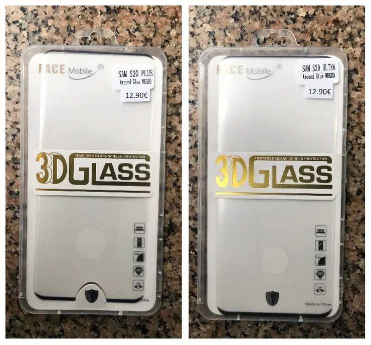 Película de vidro temperado completa curva Samsung S20 Ultra /S20 Plus