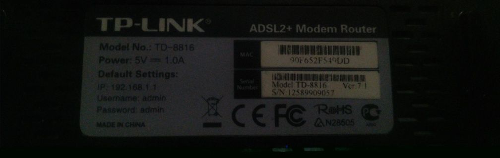 Модем роутер маршрутизатор tp link td 8816
