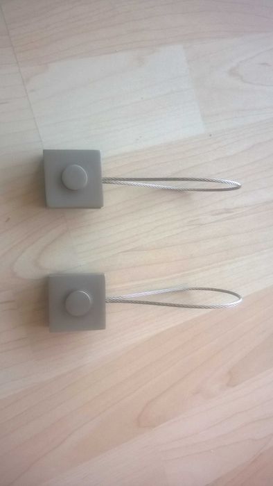 Conjunto 2 suportes para prender cortinados em inox, com iman, novos