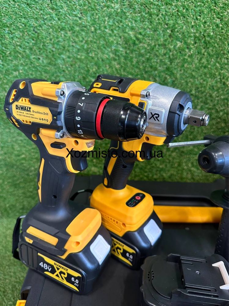 Набір 6в1 АКБ DeWalt 48V(ушм,шуруповерт,гайк,перф, цирку пилка)