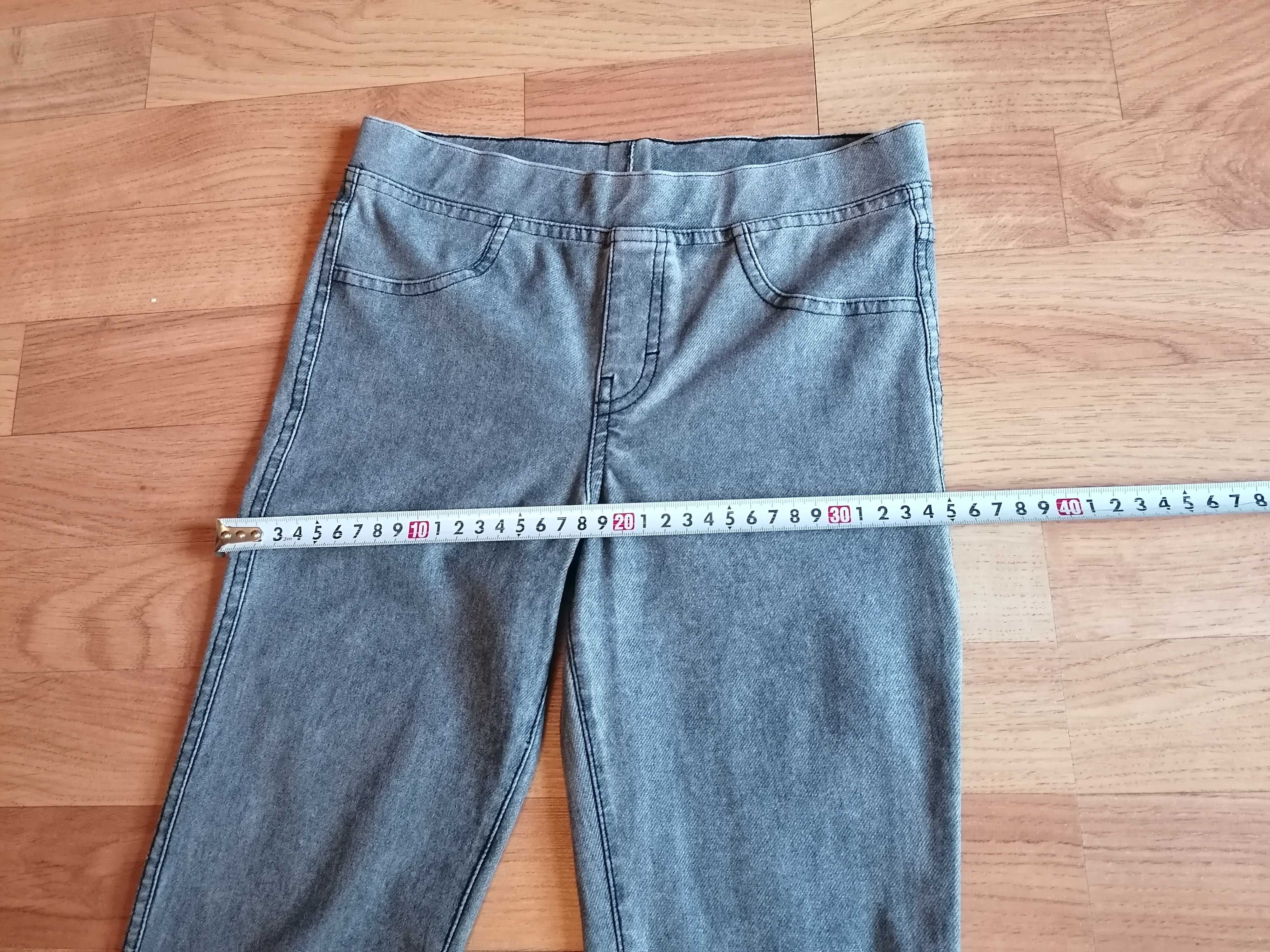 Leginsy, dzwony jeansowe 152 /158 h&m, czarne, dziewczynka