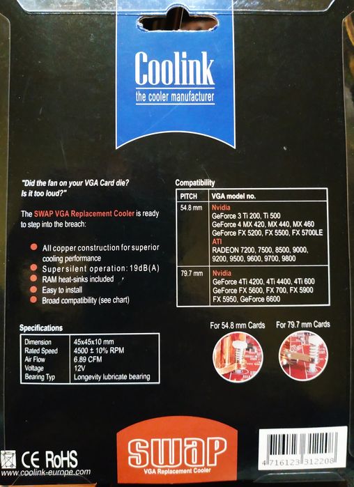 Material Revoltec Heatsinks, Dissipador, Cooler + Ventoinha vários