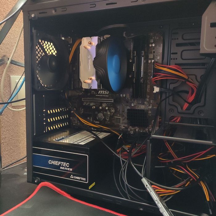 Комплект msi b450m-vdh max, ryzen 5 PRO 2400GE, deepcool gammaxx 200t