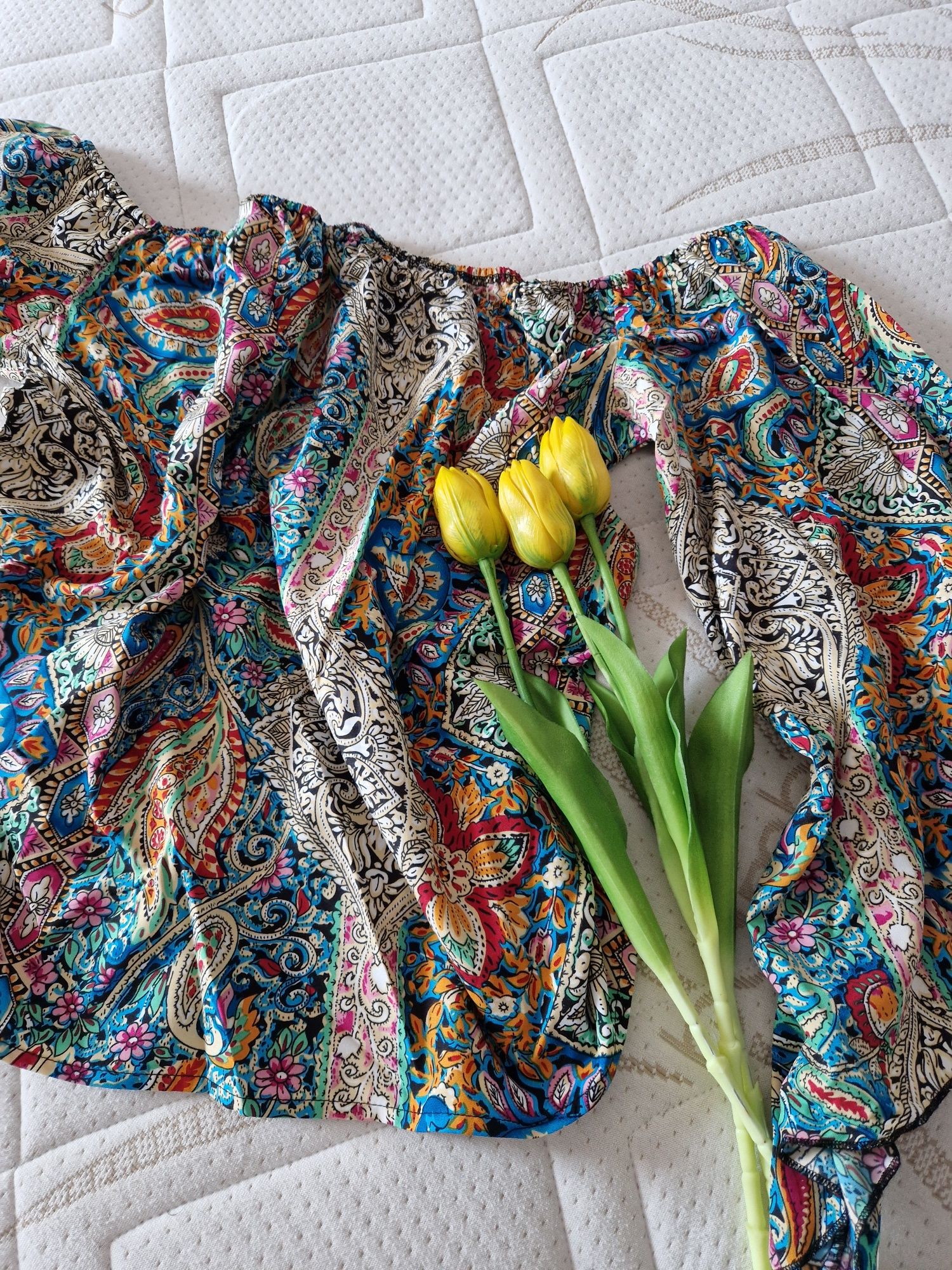 Kolorowa bluzka w stylu boho, nowa, XXL,44, 2XL, orientalny, paisley
