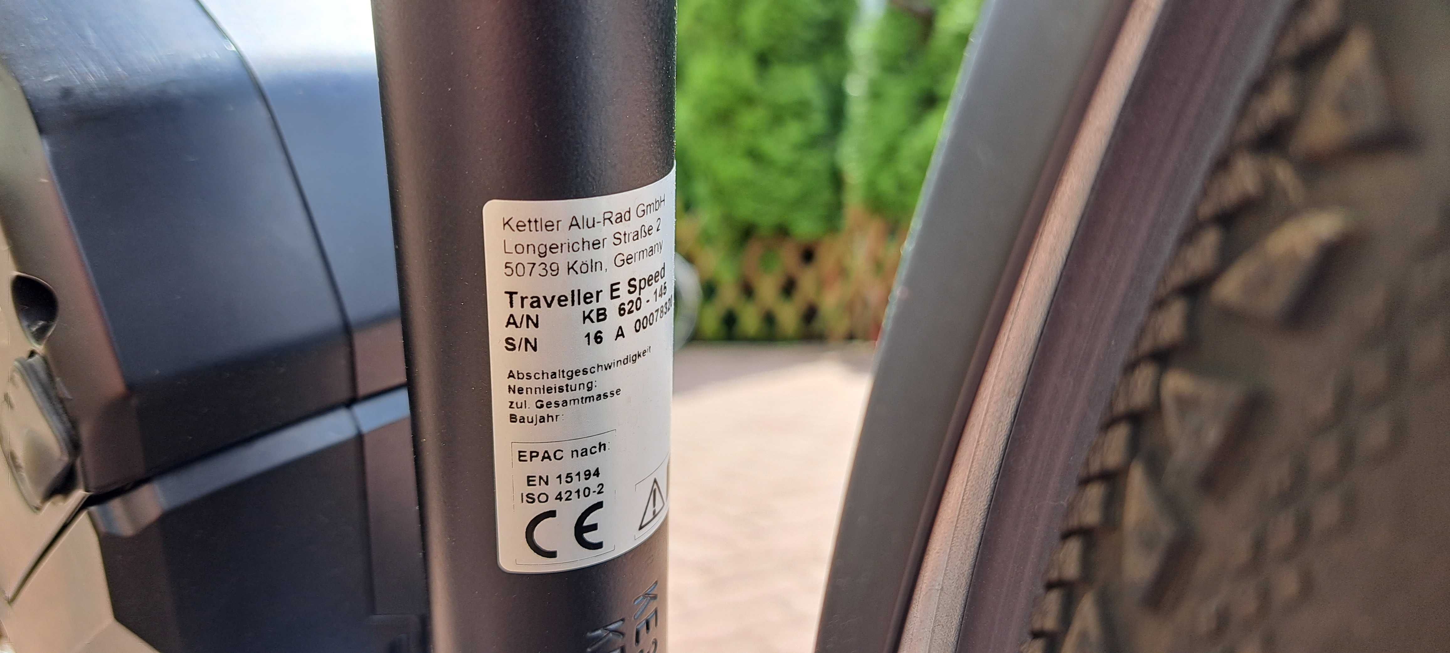 Elektryk Kettler Traveller napęd Panasonic 99% nowy rower elektryczny