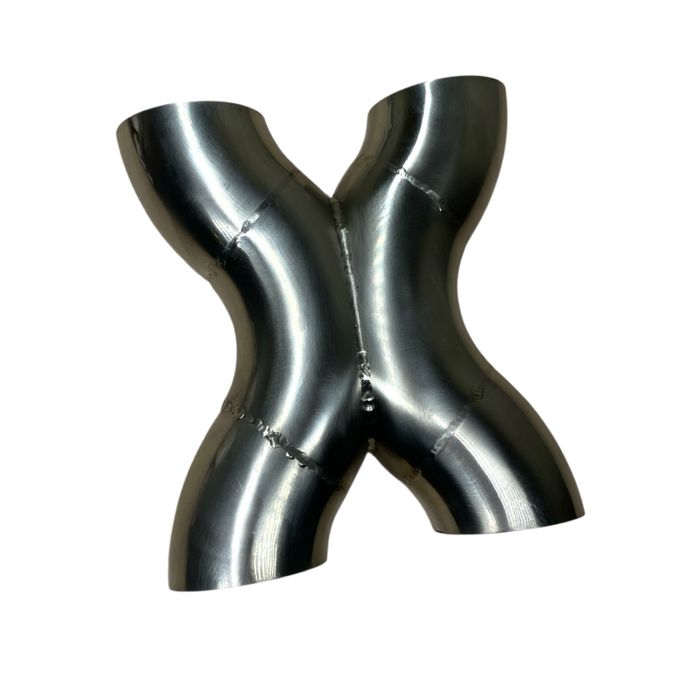 X-pipe нержавійка AISI 304, поєднувач двох «гілок» вихлопу у формі Х