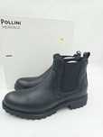 Pollini sztyblety damskie czarne skórzane logowane R.37  PO12W